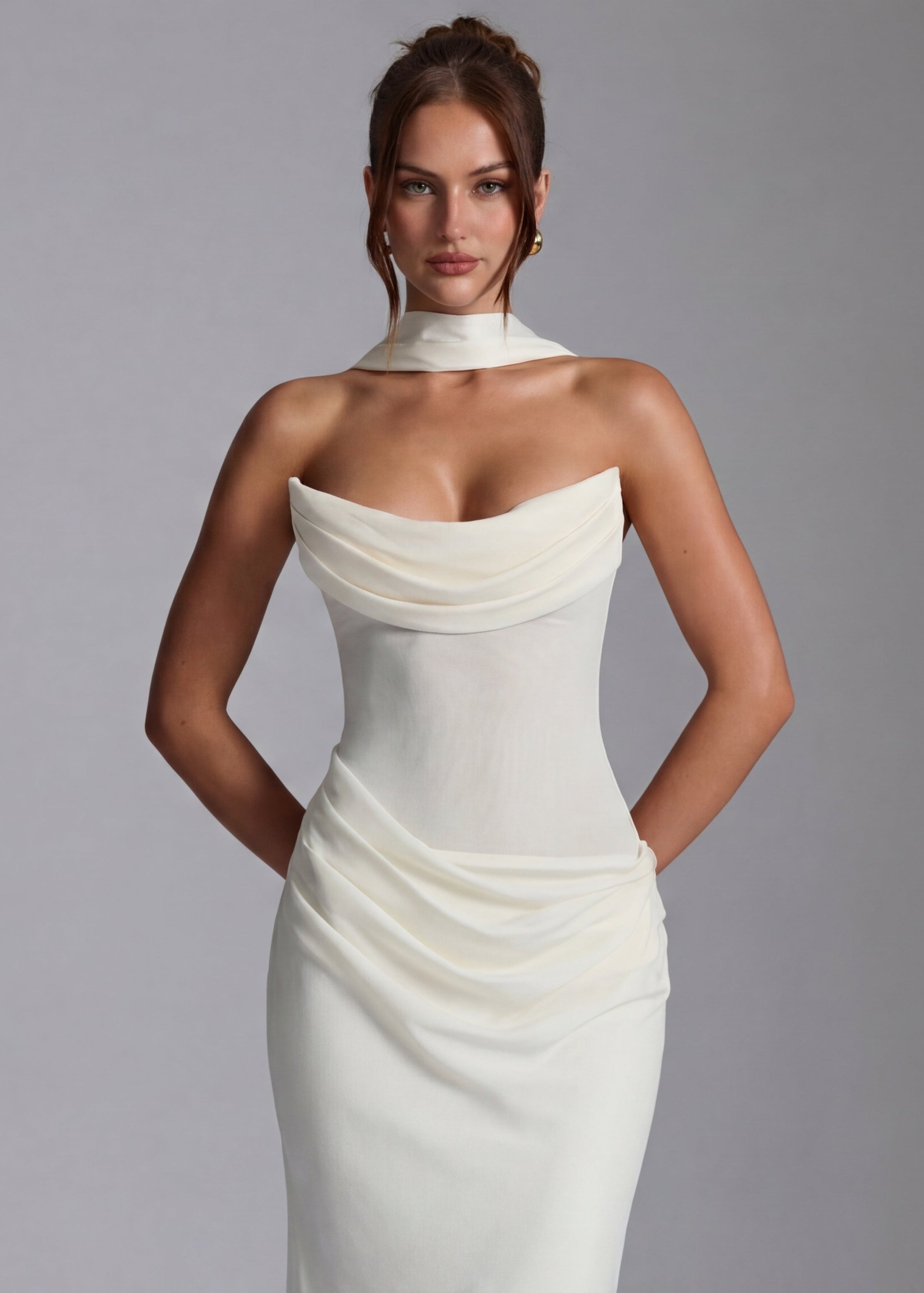 Alessia Maxi Jurk | Aansluitend | Gedrapeerd | Elegante Afwerking 6