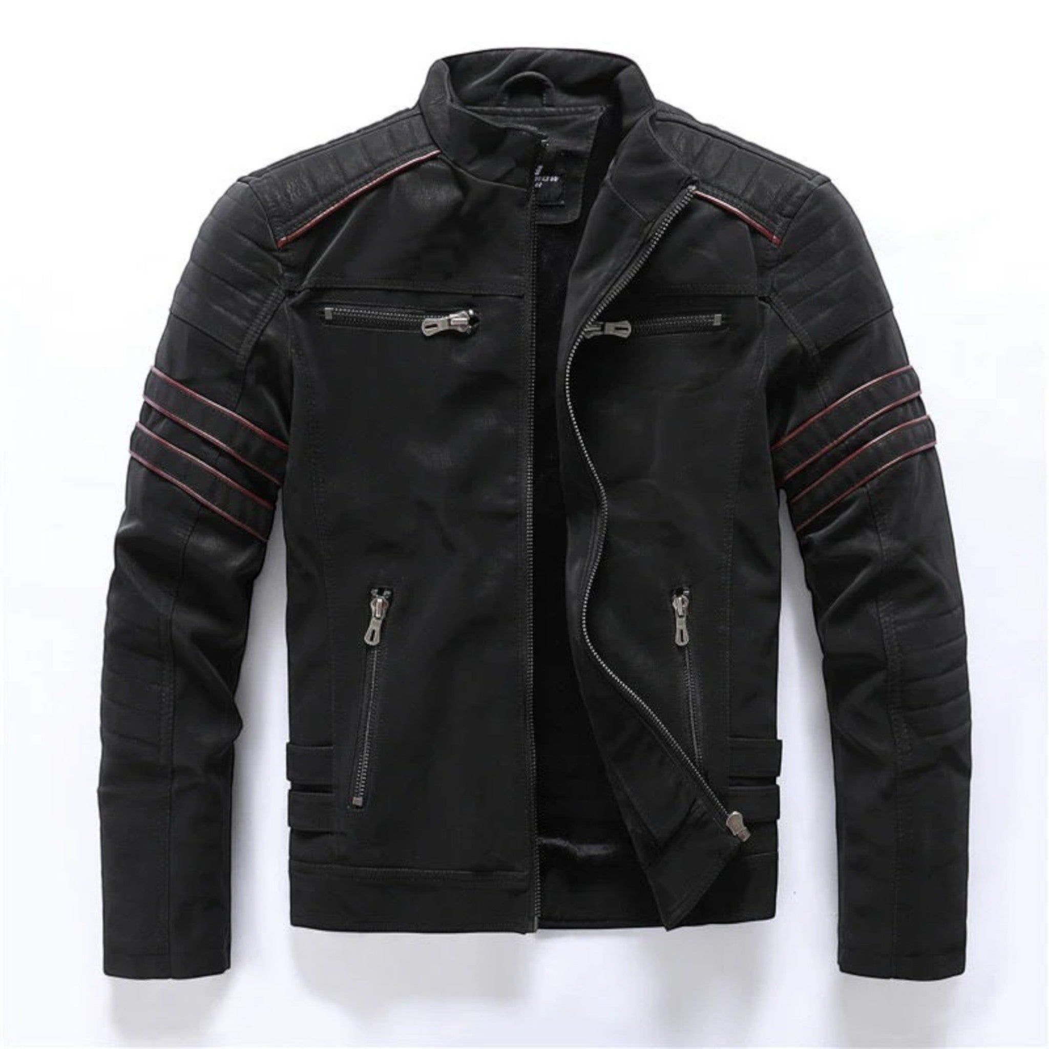 Giacca Moto Uomo | Cerniera Rapida & Tasche Sicure
