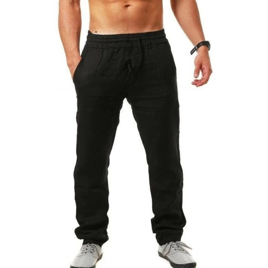 Men's Linen Trousers for Spring/Summer Comfort 0