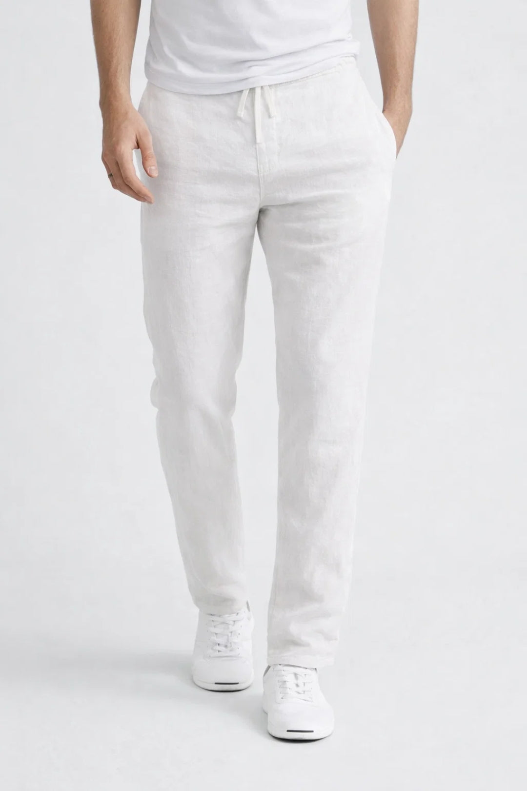 Pantalon Homme - Coupe Droite avec Cordon | Été Décontracté