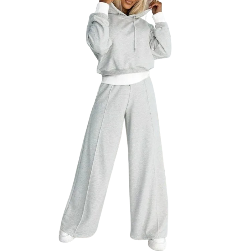 2 Piece Hooded Sweatshirt & Joggers Tracksuit Set for Women