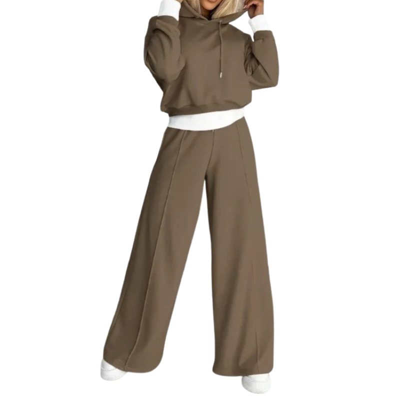 2 Piece Hooded Sweatshirt & Joggers Tracksuit Set for Women