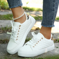 Damskie pikowane buty sznurowane do codziennego noszenia