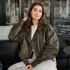 Abby | Cropped Leren Damesjas met Riem3