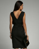 Abito Midi Elegante Donna | Vita Definita & Spacco Slancia