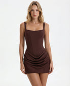 Allegra Dames Mini Jurk | Strak | Gedrapeerd | Corset Pasvorm 11