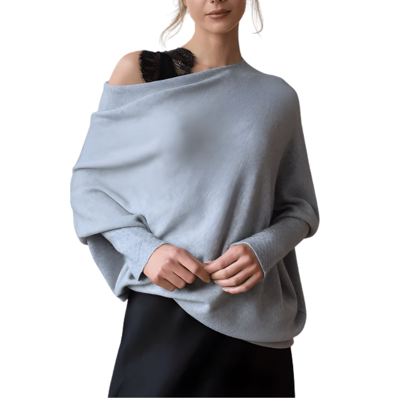 Asymmetrical Long Sleeve Jumper for Women