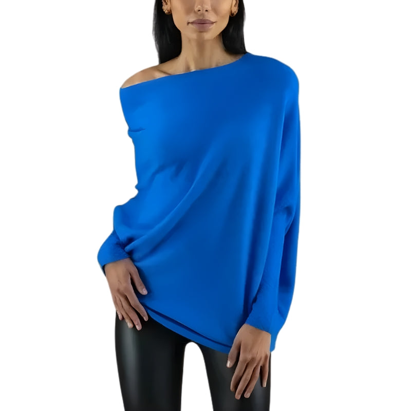 Asymmetrical Long Sleeve Jumper for Women