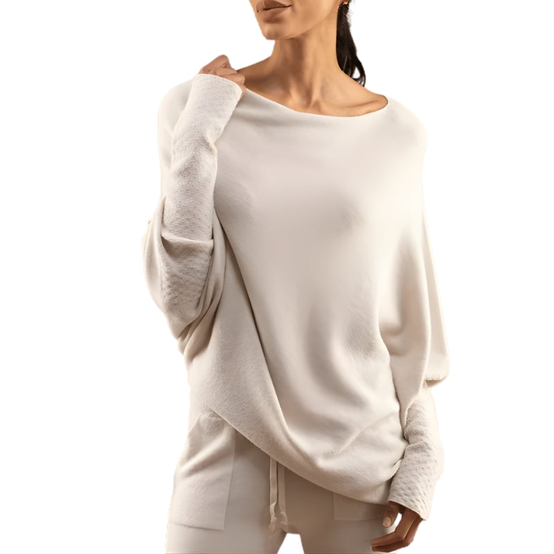 Asymmetrical Long Sleeve Jumper for Women