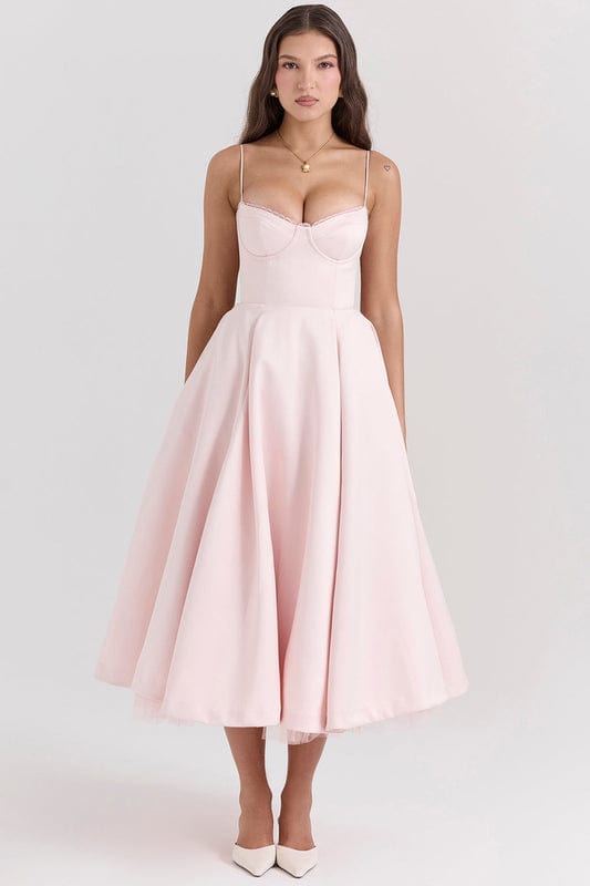 Cecilia Dames Midi Jurk | Mouwloos | Korsetstijl | Verborgen Zakken 6