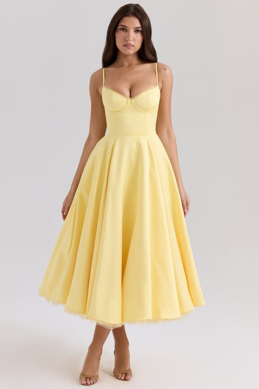 Cecilia Dames Midi Jurk | Mouwloos | Korsetstijl | Verborgen Zakken 9
