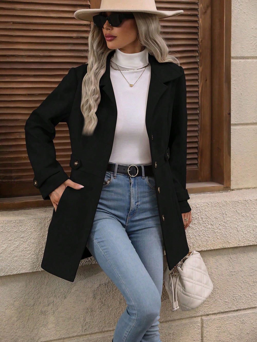Luna | Dames Winterjas - Elegant Design, Hoogwaardige Stof 6