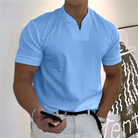 Maglietta Elegante Uomo | Collo alla Coreana & Taglio Slim Moderno