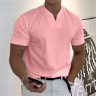 Maglietta Elegante Uomo | Collo alla Coreana & Taglio Slim Moderno