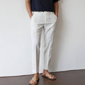Men's Linen Pants in Khaki – Breathable Straight-Leg Trousers with Pockets for Casual and Dressy Occasions 0