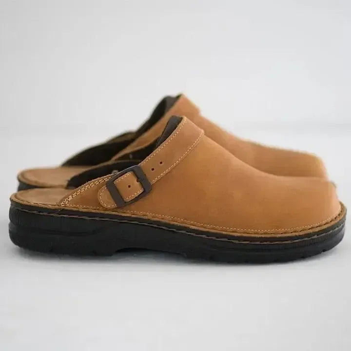 Pantofole ortopediche in pelle da uomo | Supporto Plantare & Comfort Quotidiano