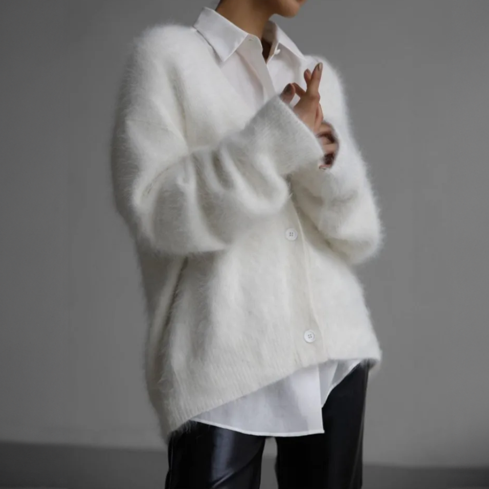 Cashmere and Nylon Loose Cardigan