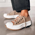Damskie sneakersy na platformie z nowoczesnym designem i trwałymi materiałami