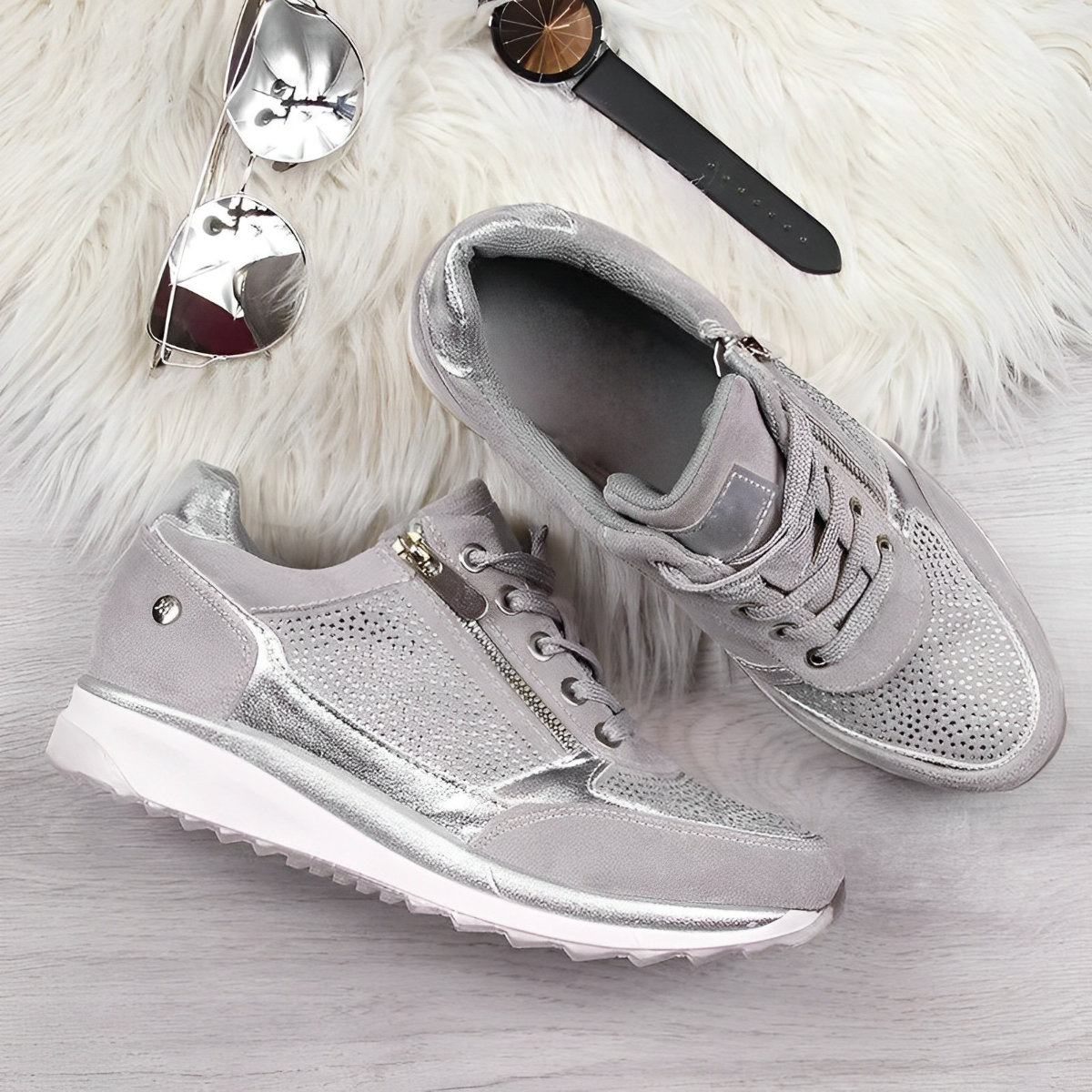 Sneakers Donna | Cerniera Laterale & Calzata Facile