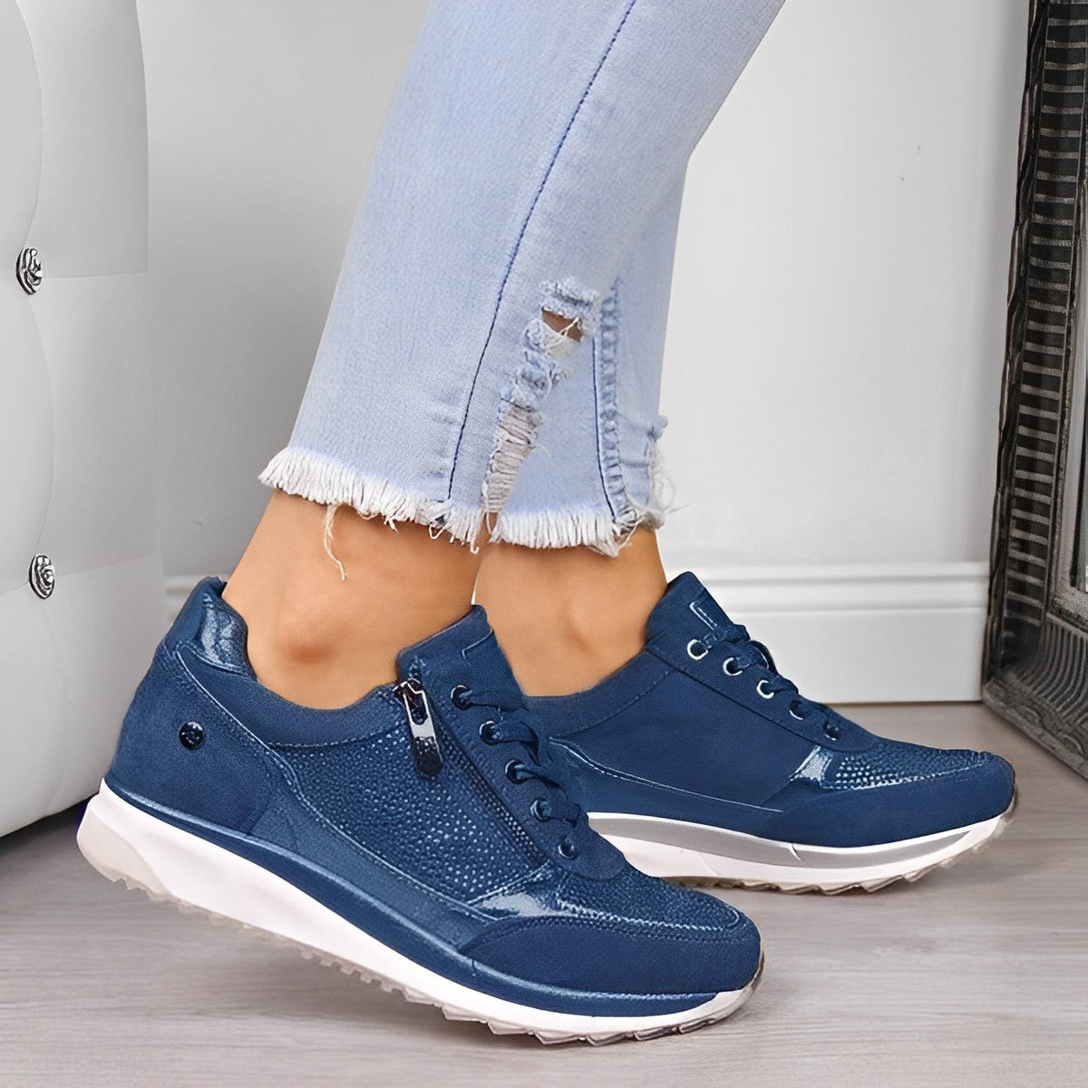 Sneakers Donna | Cerniera Laterale & Calzata Facile