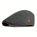 Czapka typu flat cap z daszkiem w stylu vintage