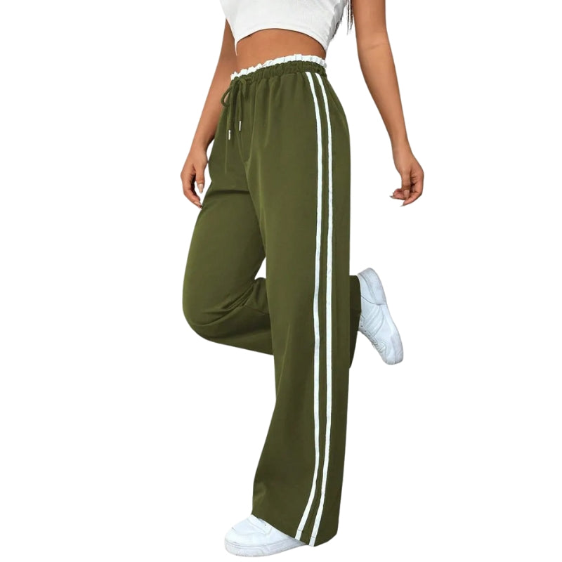 Women’s Wide-Leg Bottoms with Side Stripes