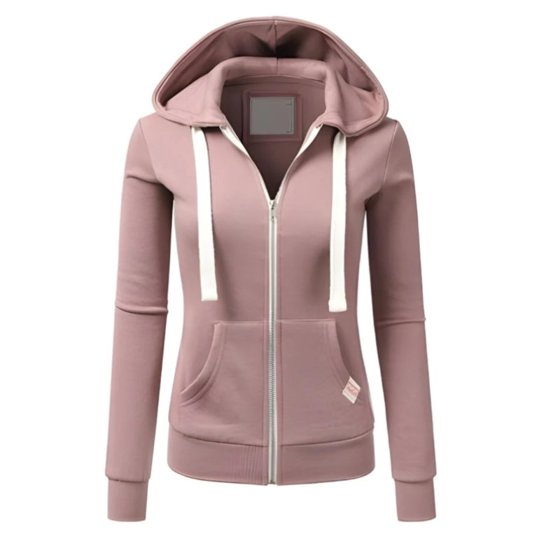 Women’s Zip Up Hoodie with Drawstring Hood