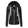 Damska bluza z kapturem na zamek i sznurkiem
