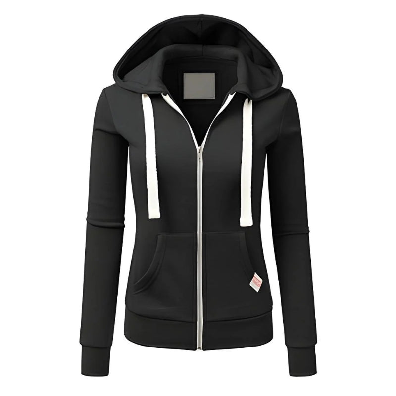 Women’s Zip Up Hoodie with Drawstring Hood