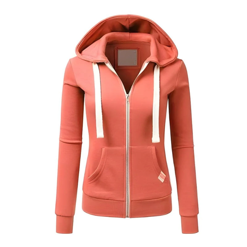 Women’s Zip Up Hoodie with Drawstring Hood