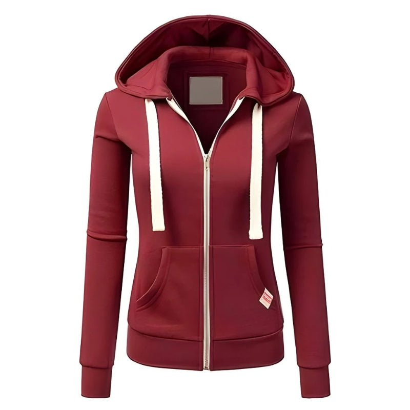 Women’s Zip Up Hoodie with Drawstring Hood