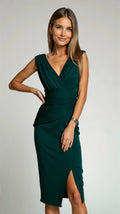 Cedar Pleated Evening Dress – Fitted Style for Special Occasions