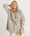 Luxe Black Cashmere Cardigan – 100% Cashmere, Elegant Women's Jumper-1