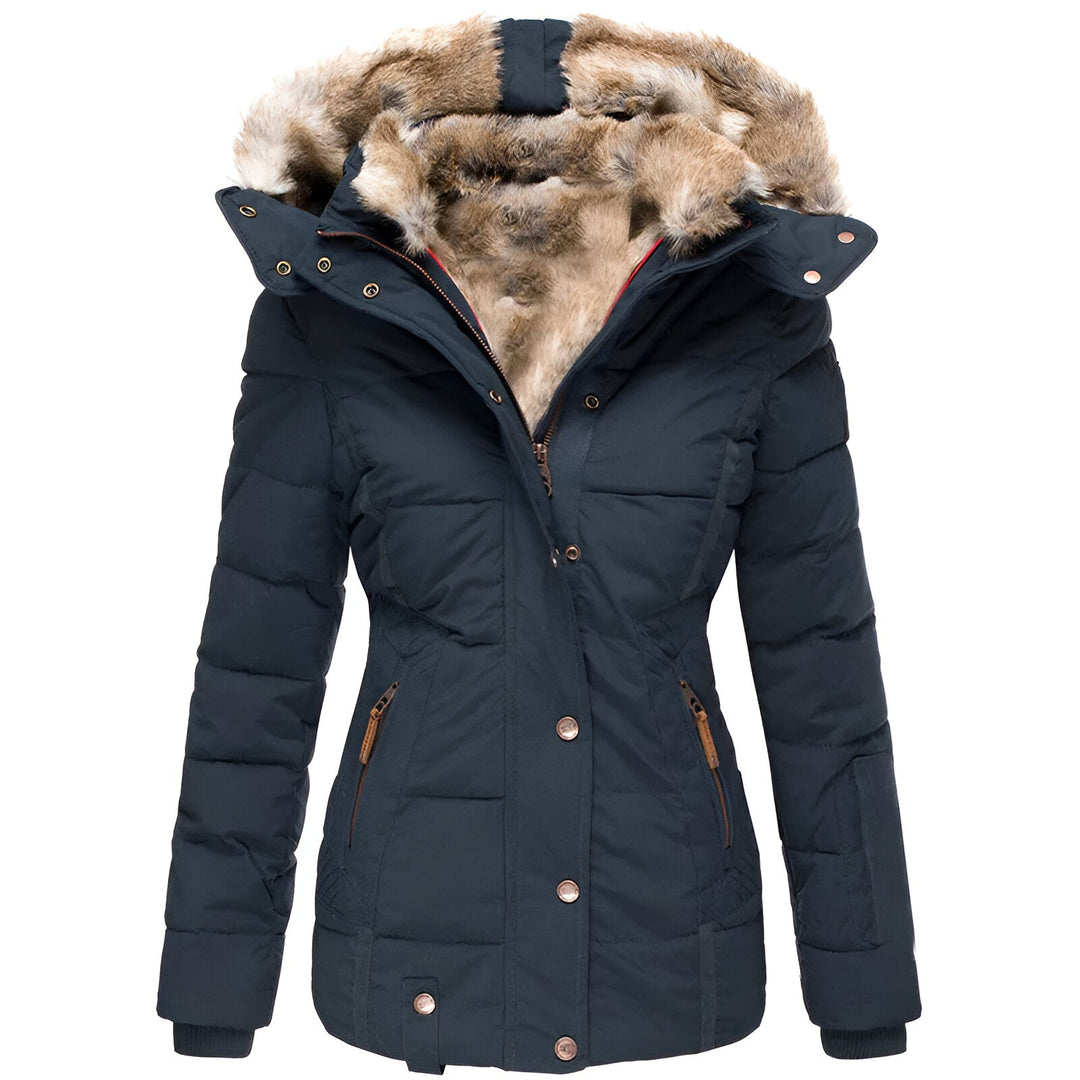 Women’s Winter Puffer Jacket with Fur Hood