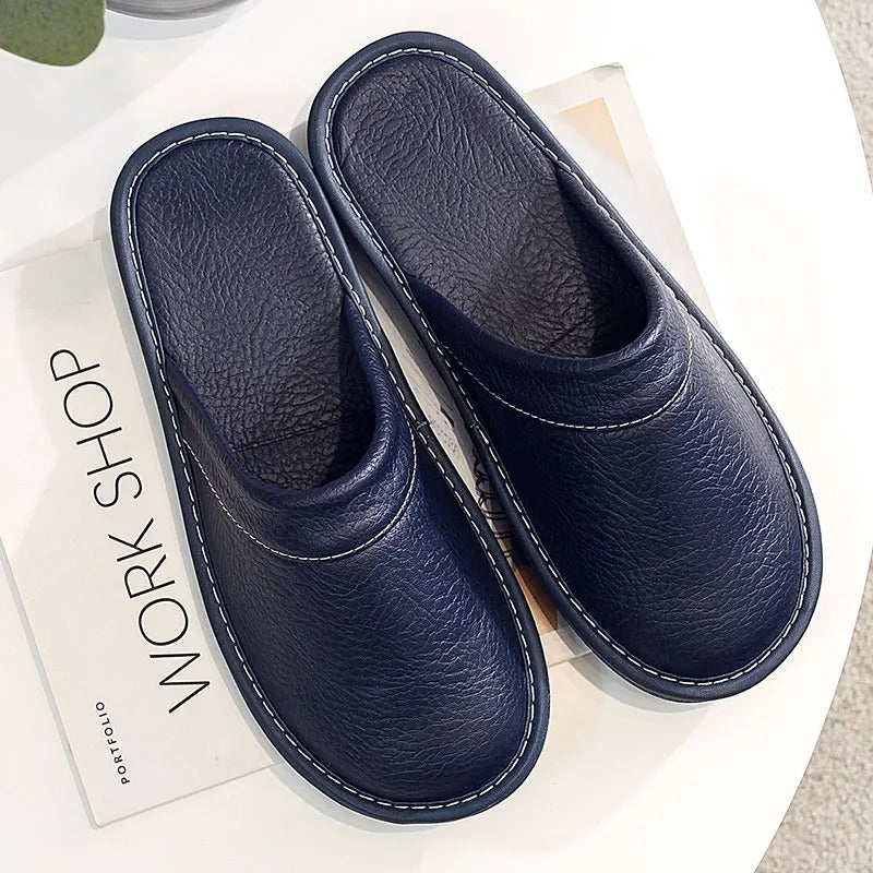 Variant image for Xavier | Mens Leather Slippers – Ergonomic Comfort-29