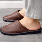 Xavier | Mens Leather Slippers – Ergonomic Comfort-2