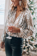 Women’s Long Sleeve Blouse – Elegant V-Neck, Soft Fit for Day & Evening Wear
